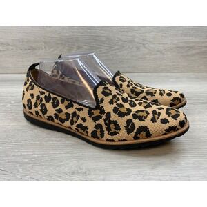 EuroSoft by Sofft Women's Knit Loafers Leopard Print 9.5 M Tan Black Shoes